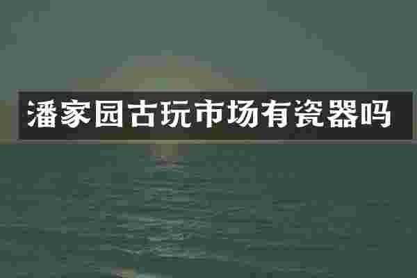 潘家园古玩市场有瓷器吗