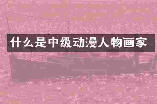 什么是中级动漫人物画家