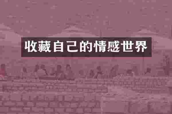 收藏自己的情感世界