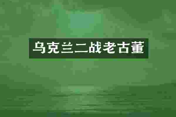 乌克兰二战老古董
