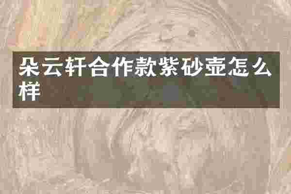 朵云轩合作款紫砂壶怎么样