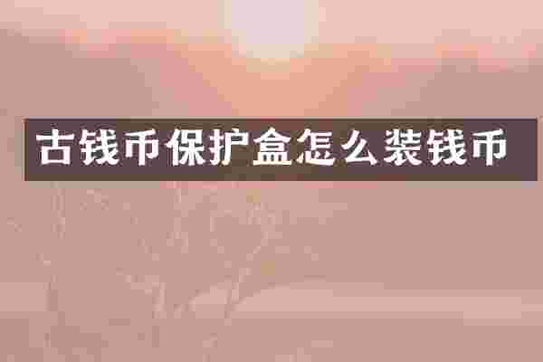 古钱币保护盒怎么装钱币