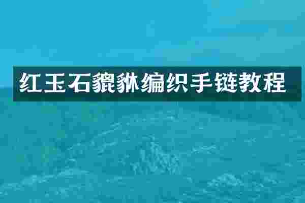 红玉石貔貅编织手链教程