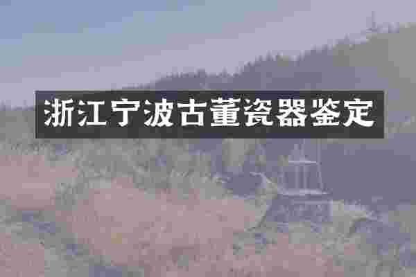浙江宁波古董瓷器鉴定