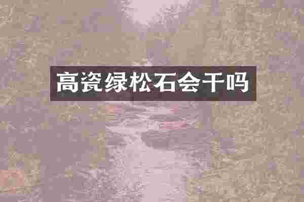 高瓷绿松石会干吗