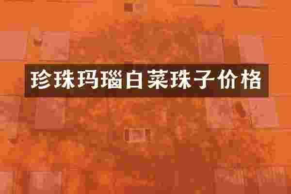 珍珠玛瑙白菜珠子价格