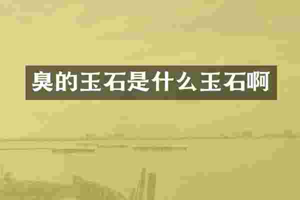 臭的玉石是什么玉石啊