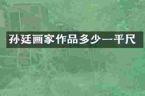 孙廷画家作品多少一平尺