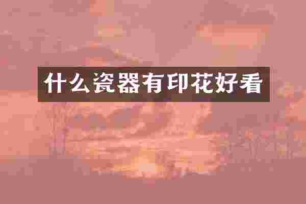 什么瓷器有印花好看