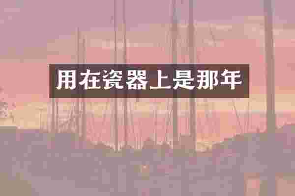 用在瓷器上是那年