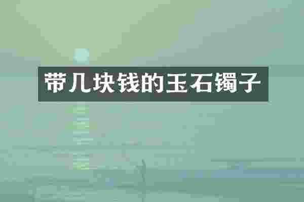 带几块钱的玉石镯子