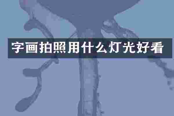 字画拍照用什么灯光好看