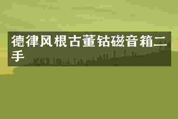 德律风根古董钴磁音箱二手