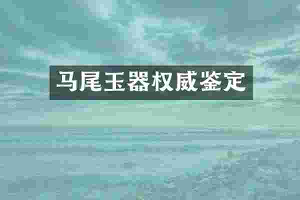 马尾玉器权威鉴定