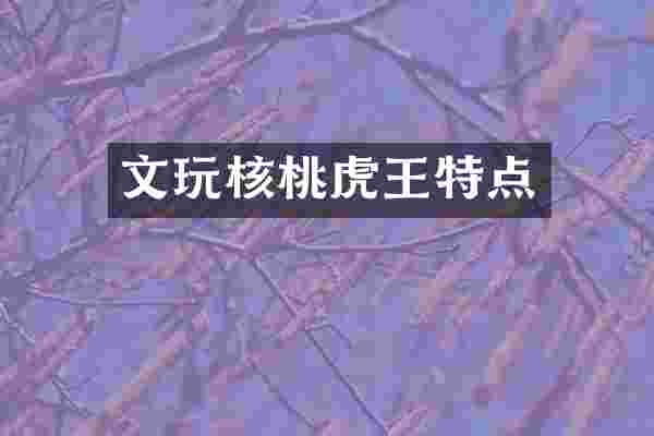 文玩核桃虎王特点