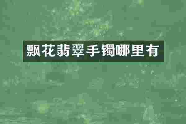 飘花翡翠手镯哪里有