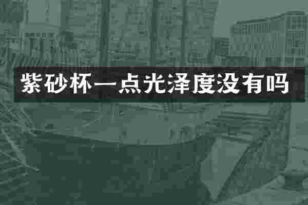 紫砂杯一点光泽度没有吗