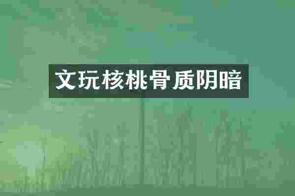 文玩核桃骨质阴暗