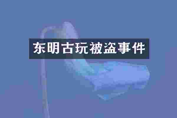 东明古玩被盗事件