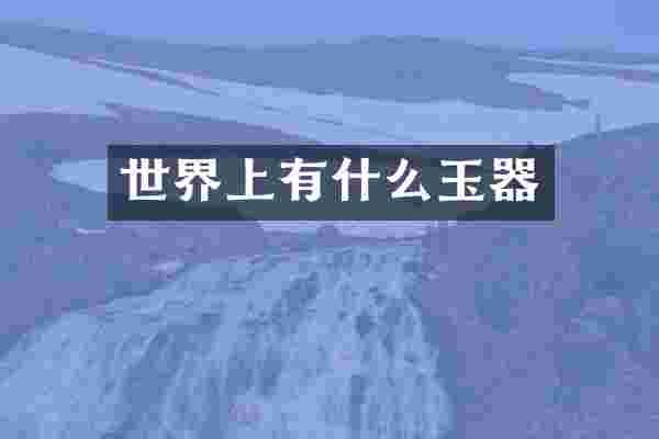 世界上有什么玉器