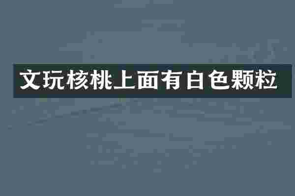 文玩核桃上面有白色颗粒