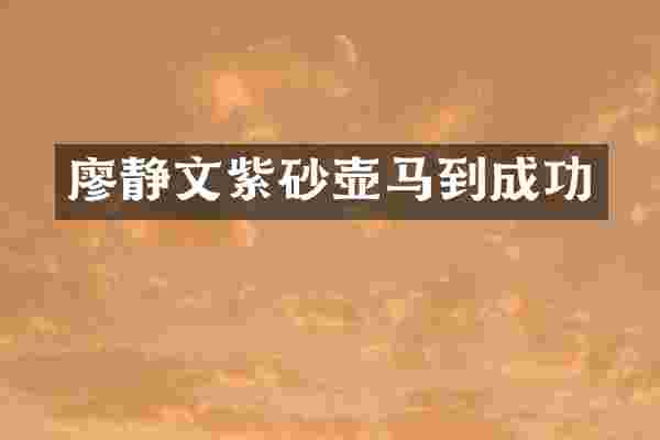 廖静文紫砂壶马到成功