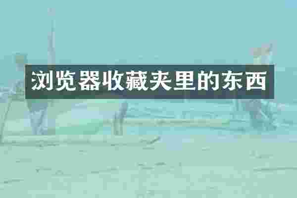 浏览器收藏夹里的东西
