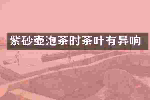紫砂壶泡茶时茶叶有异响