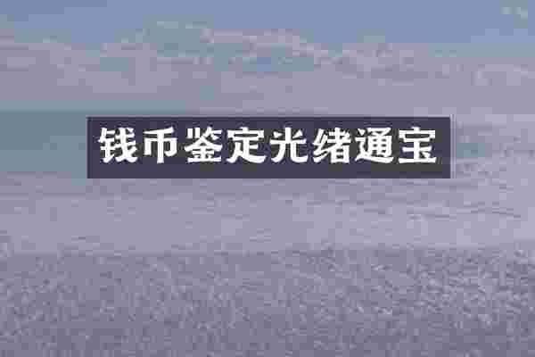 钱币鉴定光绪通宝