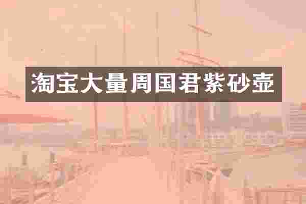 淘宝大量周国君紫砂壶