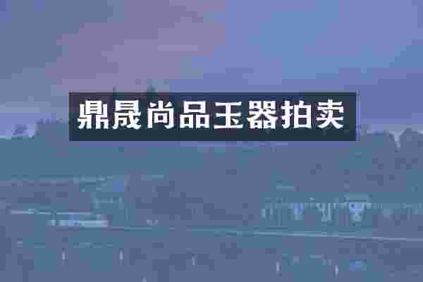 鼎晟尚品玉器拍卖