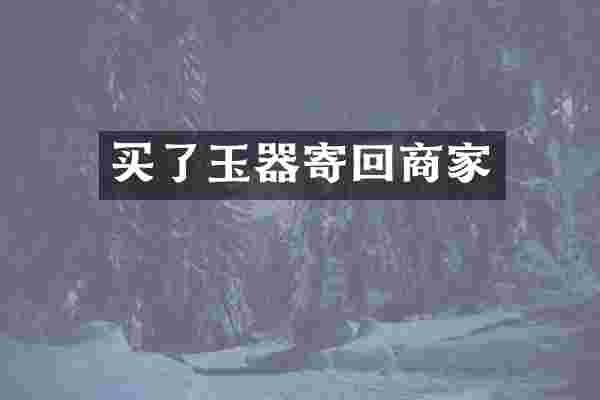 买了玉器寄回商家