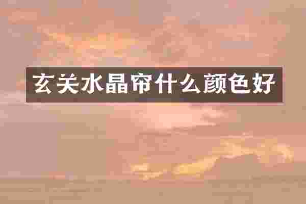 玄关水晶帘什么颜色好