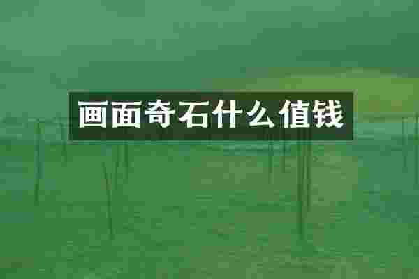 画面奇石什么值钱