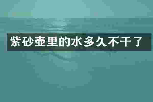 紫砂壶里的水多久不干了