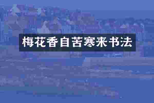 梅花香自苦寒来书法