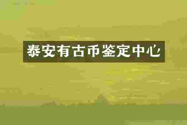 泰安有古币鉴定中心