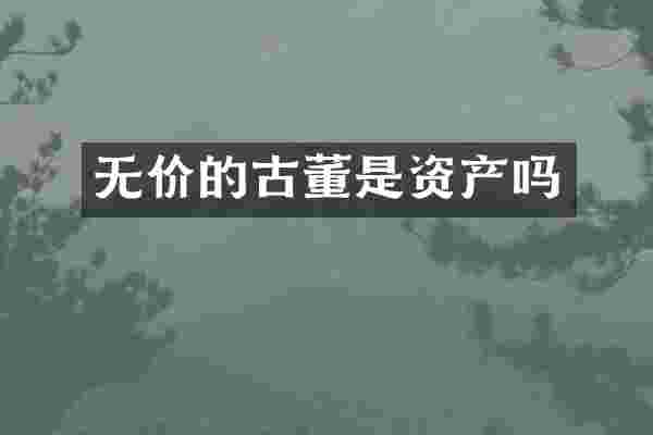 无价的古董是资产吗