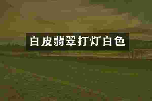 白皮翡翠打灯白色