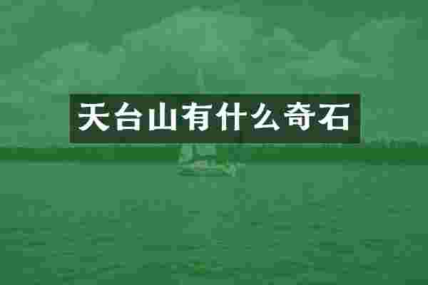 天台山有什么奇石