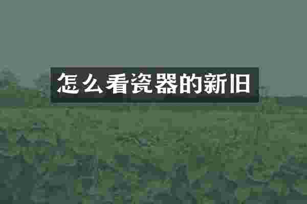 怎么看瓷器的新旧