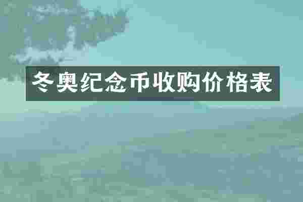冬奥纪念币收购价格表