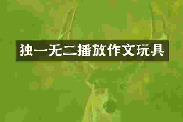 独一无二播放作文玩具