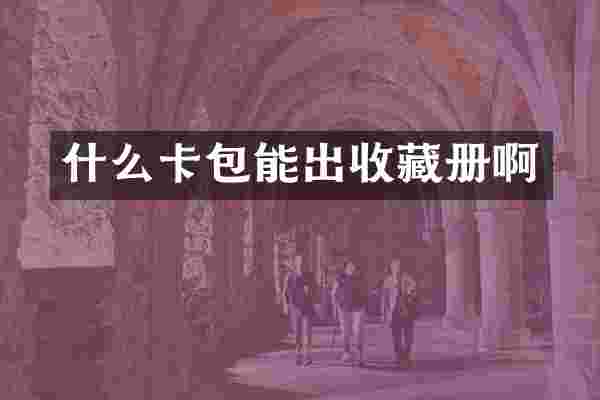 什么卡包能出收藏册啊