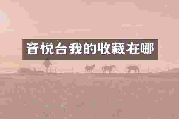 音悦台我的收藏在哪