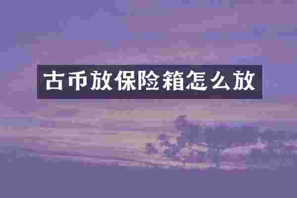 古币放保险箱怎么放