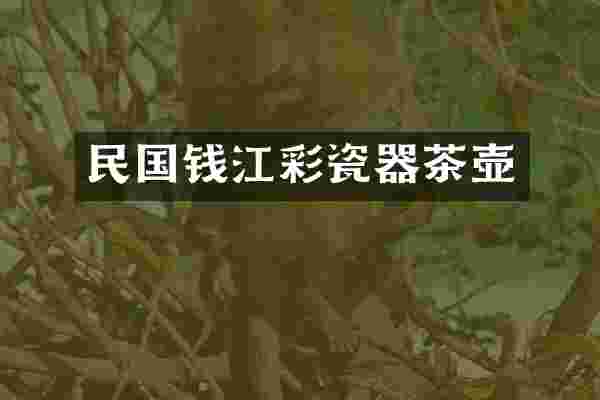 民国钱江彩瓷器茶壶