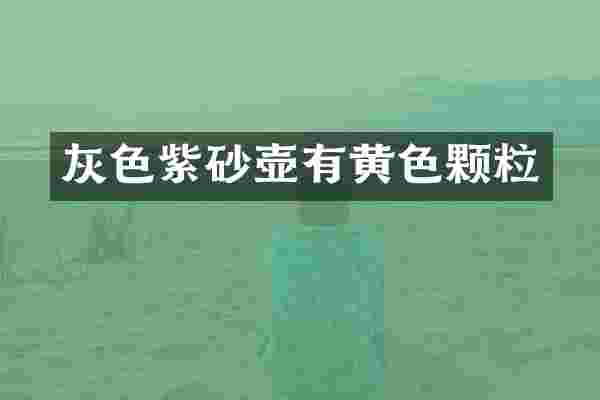 灰色紫砂壶有黄色颗粒