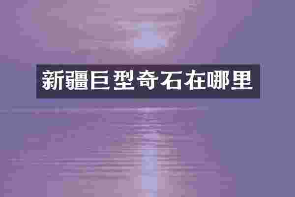 新疆巨型奇石在哪里