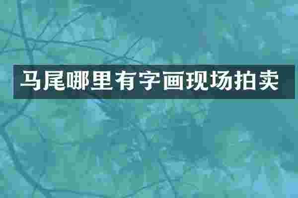 马尾哪里有字画现场拍卖
